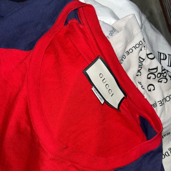 Gucci Interlocking G Web Print Distressed T-Shirt - Picture 8 of 10